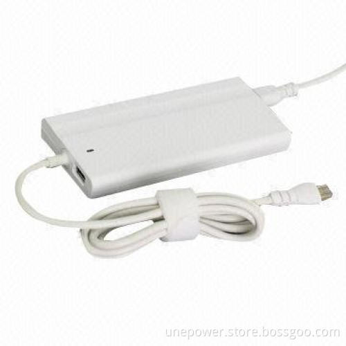 Ultra-slim Universal Adapter, 75W, Automatic, 8 Standard DC Connectors White, with USB Slot